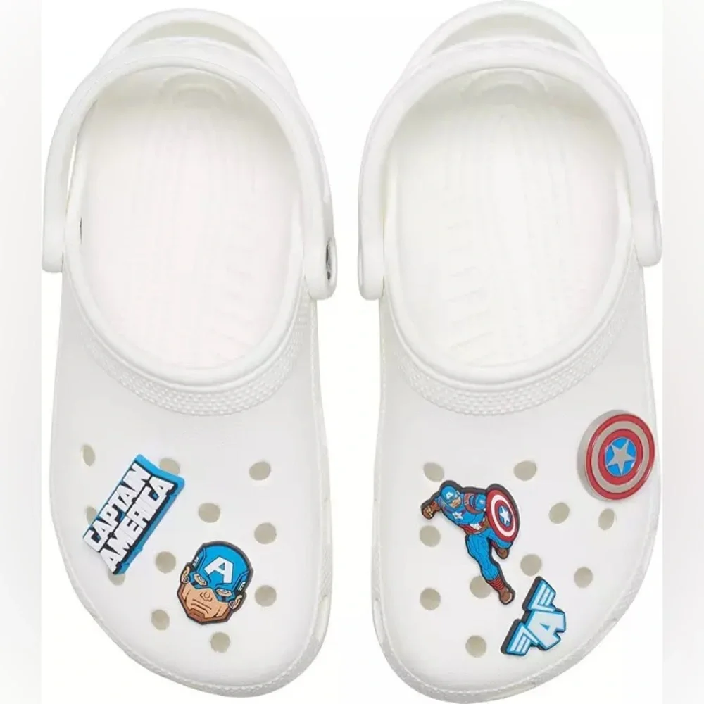 Crocs Jibbitz Marvel Captain America 5-Pack – Shoe Charms – Superhero Set – NWT